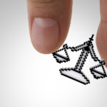 hand picks 3d pixel scale of justice icon