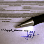 Application form and signature