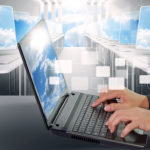 business man hands and cloud network concept