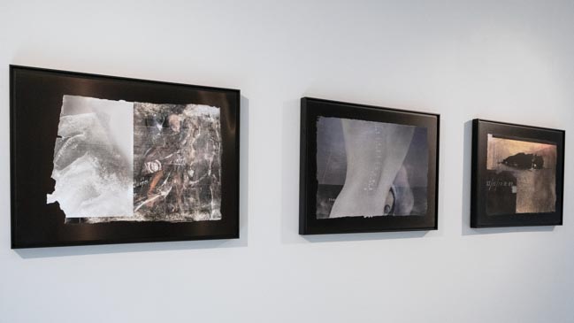 Muriel Hasbun, Record: Pulsos Culturales en RoFa Projects, 2021. Vista de la serie Pulso: Nuevos registros culturales, impresión con tintas de archivo pigmentadas sobre aluminio anodizado.