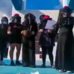 Performance realizado por la Colectiva Amorales el pasado 5 de septiembre en el monumento a La Constitución.